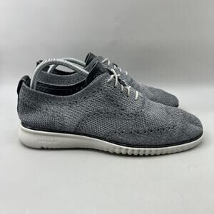Cole Haan 2.ZeroGrand Wingtip Oxford Men Size 10 M Gray Stitchlite Comfort Shoes